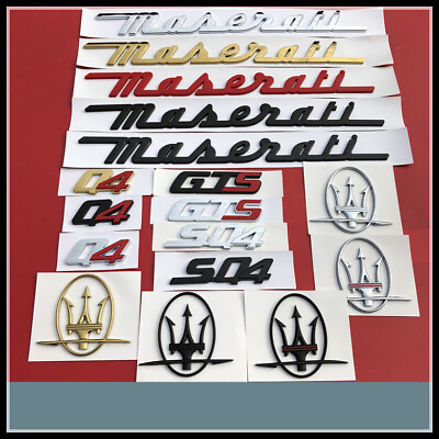 #ad For Maserati GranTurismo Ghibli Levante Emblem Rear Trunk Badge Sticker Decal