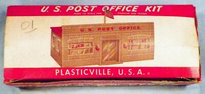 #ad Plasticville Post Office PO 1 Vintage O Scale 1950s Complete