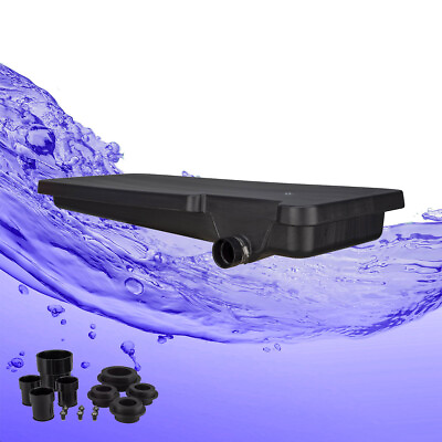 #ad RV 44.5 Gallon Waste Water Black Holding Tank Right Drain With Fittings Kit