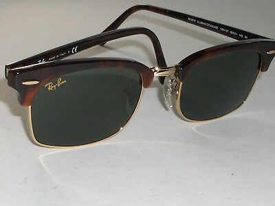 #ad 52 21 RAY BAN RB3916 TORTOISE GOLD BLEND G15 UV CLUBMASTER SQUARE SUNGLASSES