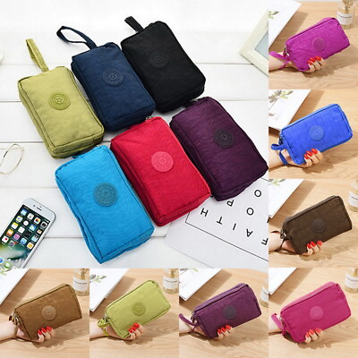 #ad Women#x27;s Clutch Bag Wallet Purse Handbag Phone Card Coin Zip Ladies Holder Bag