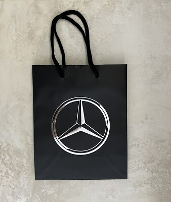 #ad Mercedes Benz Black Gift Bag Authentic Logo Empty Paper NEW
