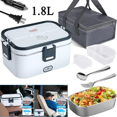 #ad 1.8L 110V Electric Heating Lunch Box Portable Car Office Food Warmer Container $25.19