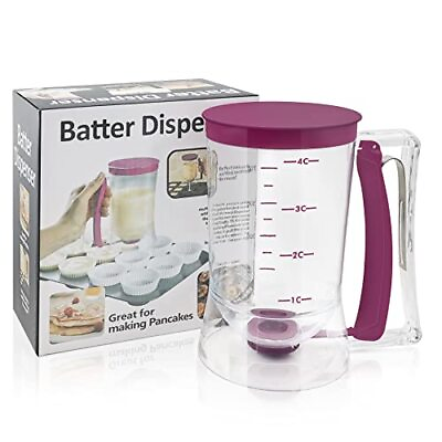 #ad Pancake Cupcake Batter Dispenser Bakeware Maker with Measuring Label Baking Tool