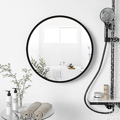 #ad round Mirror 15quot; Wall Mirror for BathroomCircle Mirror Metal Frame Wall Mirror