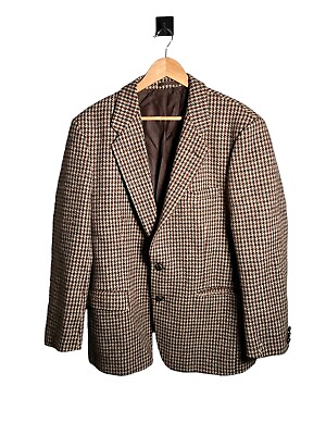 #ad Harris Tweed Jacket Blazer Mens 42 Brown Pure Wool Vintage St Michael Made In UK GBP 39.99
