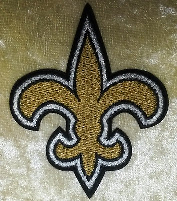 #ad New Orleans Saints 3.75quot; Fleur de Lis Iron On Embroidered Patch USA Seller