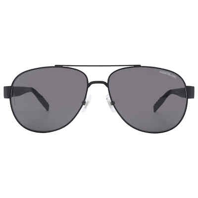 #ad Montblanc Grey Pilot Men#x27;s Sunglasses MB0064S 001 60 MB0064S 001 60