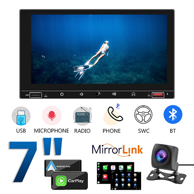 #ad Car Radio Stereo Bluetooth 2Din 7quot; USB FM AUX IN IOS Android Mirror Link Camera