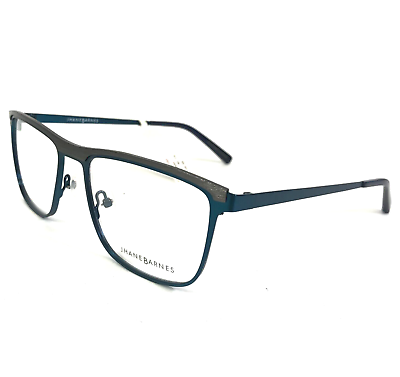#ad Jhane Barnes Eyeglasses Frames Precision ST Gray Blue Square Full Rim 55 18 140