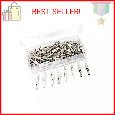 #ad iexcell 100 Pcs 2 Inches 51 mm Steel Alligator Clips Crocodile Clamps Silver