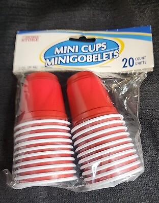 #ad Mini Solo Cups Plastic Shot Glasses 20 Count 2 oz. Red T44