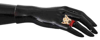 #ad Dolce amp; Gabbana Chic Canine Gold Tone Statement Women#x27;s Ring Authentic