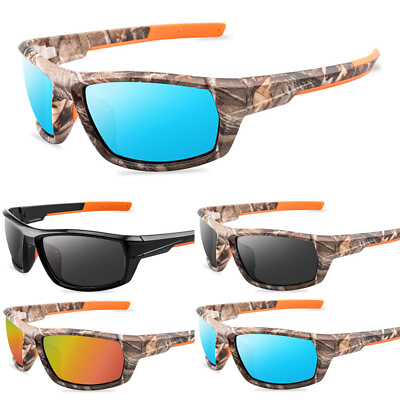 #ad Polarized Camouflage Sports Sunglasses for Cycling Fishing Driving Glasses UV400