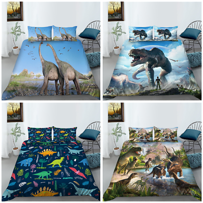 #ad Dinosaur Design Kids Bedding Set Comforter Cover Set Twin Full Queen king Size
