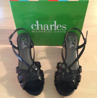 #ad Charles David Women#x27;s Shoes Arisen Black Wedges Shoes Size 10 New