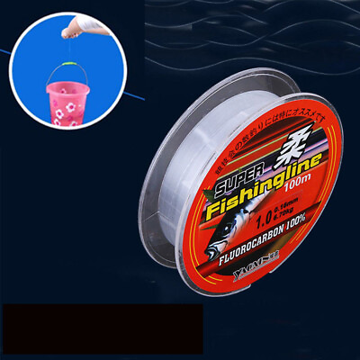 #ad Fishing Line Strong 100m Nylon Transparent Fluorocarbon Fishing Tackle