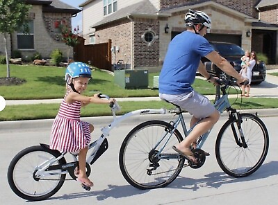 #ad Co Pilot WeeRide Folding Tag along Bike Attachment 20” Child Kids Tandem Trailer