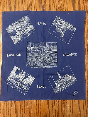 #ad Souvenir Blue Bandanna Brasil Salvador Bahia Cerquillo