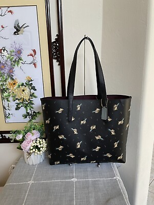#ad NWT COACH Highline Musical Owl Leather Tote Limited Edition