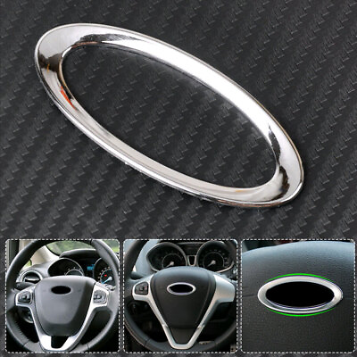 #ad Car Steering Wheel Trim Covers Logo Ring For Ford Focus 2 3 Fiesta Ecosport Kuga