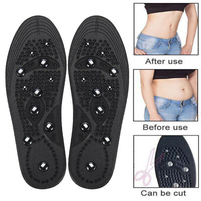 #ad Luxury Magnetic Acupressure Reflexology Therapy Massage Insoles Shoe Insert