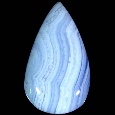 #ad 27.65Cts. 19X33X6mm 100% Natural Top Designer Blue Lace Agate Pear Cab Gemstone