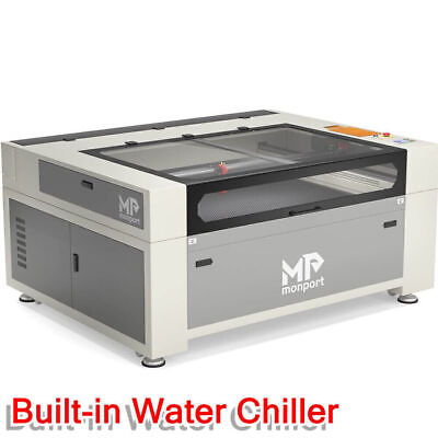 #ad Monport 35x55quot; 130w Co2 Laser Engraver Cutter Water Chiller Air Assist Autofocus