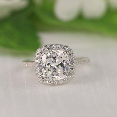 #ad Engagement Diamond Ring 14K White Gold 1.40 Carat IGI GIA Certified Lab Created