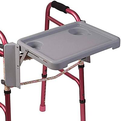 #ad DMI Walker Tray Rollator Mobility and Accessory Tray Table Gray