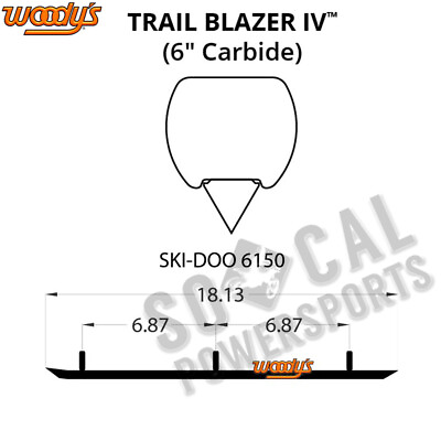 #ad Woodys Trail Blazer IV Flat Top Carbide Runners for 1990 Ski Doo Safari Scout