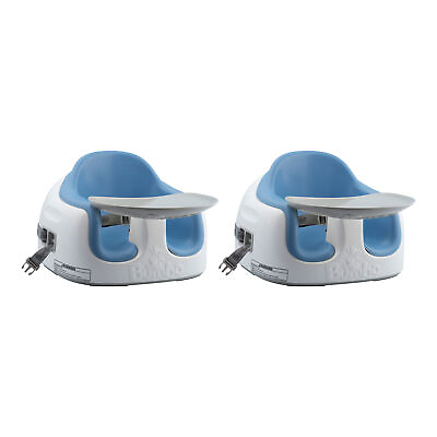 #ad Bumbo Baby Toddler Adjustable 3 In 1 Booster High Chair Powder Blue 2 Pack