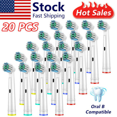 #ad 20X Precision Electric Toothbrush Replacement Fit For Oral B Braun Brush Heads