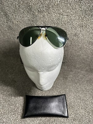 #ad Vintage Ray Ban Outdoorsman Aviator Sunglasses Bausch amp; Lomb Bamp;L Black