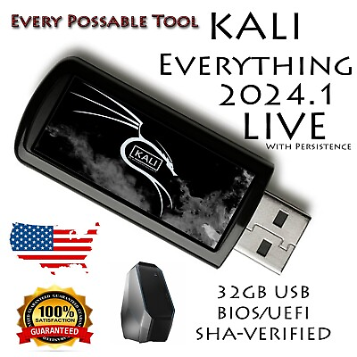 #ad Kali Linux Everything 2024.1 32GB USB UEFI Legacy W Persistence AMD 64BIT