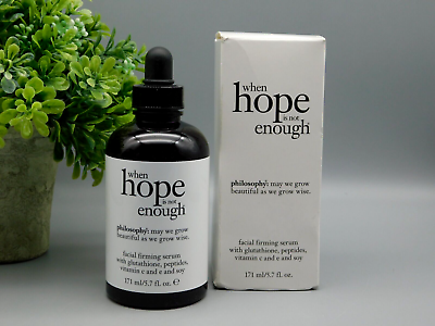 #ad Philosophy When Hope Is Not Enough Facial Firming Serum 5.7 oz New In Box