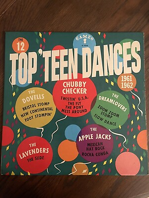 #ad Vintage Doo Wop Record 12 TOP TEEN DANCES Cameo Parkway Records 1961 62 C1016