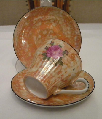 #ad Cup Coffee Gold Vintage Oz Drink Germany Handle 1960s Painted Floral Porcelain $67.00