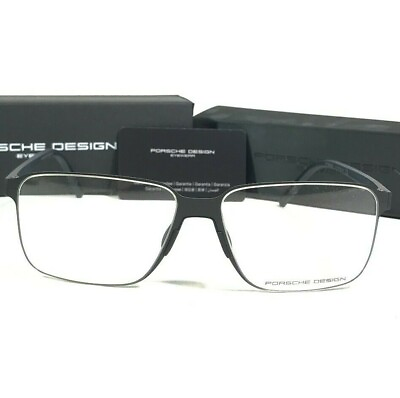 #ad Porsche Design Eyeglasses Frames P8313 A Matte Black Square 57 15 145