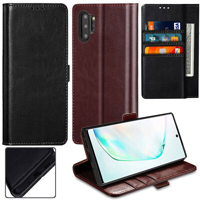 #ad For Samsung Galaxy Note10 10 Plus Wallet Leather Phone Case Flip Stand Holder