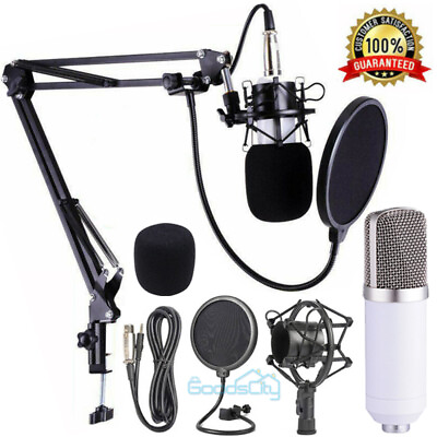 #ad For PC Kit with Adjustable Mic Cardioid Condenser Professional Microphone Combo