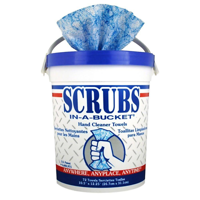 #ad Scrubs In A Bucket Hand Cleaner Towels Hand Cleaning Towels Wipes 72 Canister