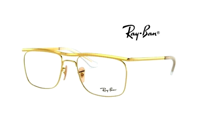 #ad New Ray Ban Frames RB 6519 2500 OLYMPIAN IX 52 18 140 Gold Metal Eyeglasses