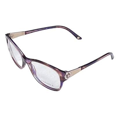 #ad Versace Eyeglasses MOD. 3168 B 968 Crystal Multi Violet Frame Italy 54 17 135