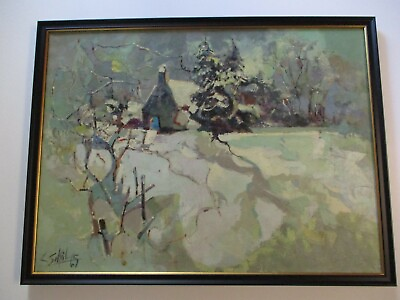 #ad FRENCH PAINTING EXPRESSIONIST IMPRESSIONIST PARIS MODERNIST LANDSCAPE SOKOL