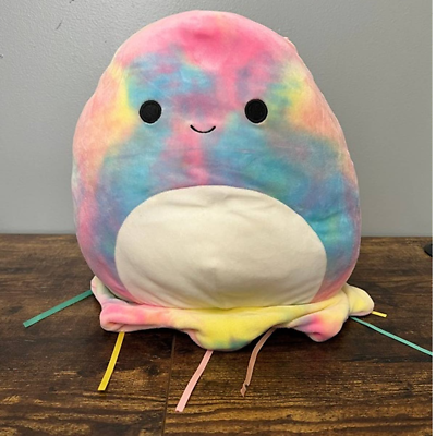 #ad Squishmallows Janet the Rainbow Tie Dye Jellyfish Plush