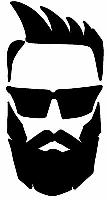 #ad Beard amp; Sunglasses Vinyl Decal