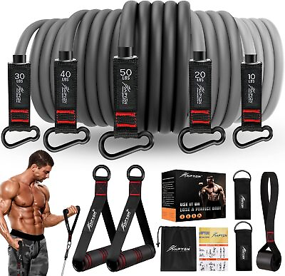 #ad Resistance Bands Exercise with Handles Fitness with Door Anchor and Ankle Straps $45.00