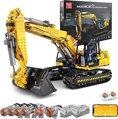 #ad Excavator APP RC Technic Truck Car Kids Toys Building Block