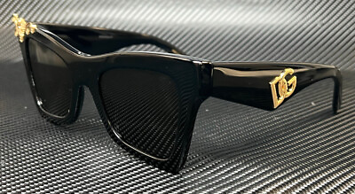 #ad DOLCE amp; GABBANA DG4434 501 87 Black Dark Grey Women#x27;s 51 mm Sunglasses